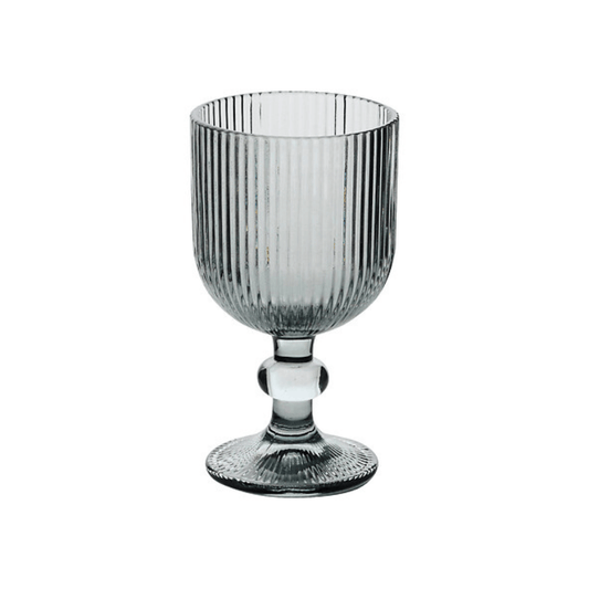Alpha 55 Verre à pied 25cl strié Ema gris élégant