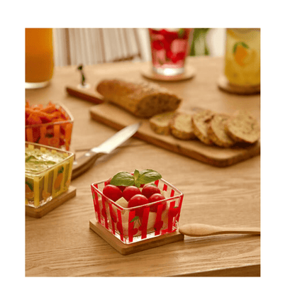 Alpha 55 Verrine tapas Fruity verre + cuillère & plateau