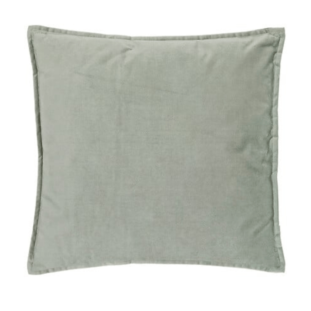Alpha 55 Vert céladon Coussin Effet Velours Doux et Décoratif