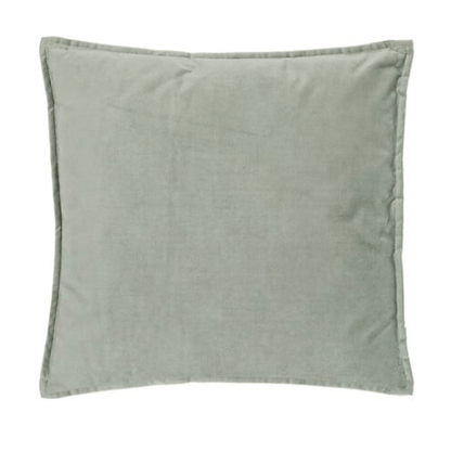 Alpha 55 Vert céladon Coussin Effet Velours Doux et Décoratif