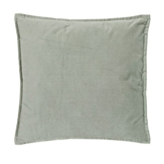 Alpha 55 Vert céladon Coussin Effet Velours Doux et Décoratif