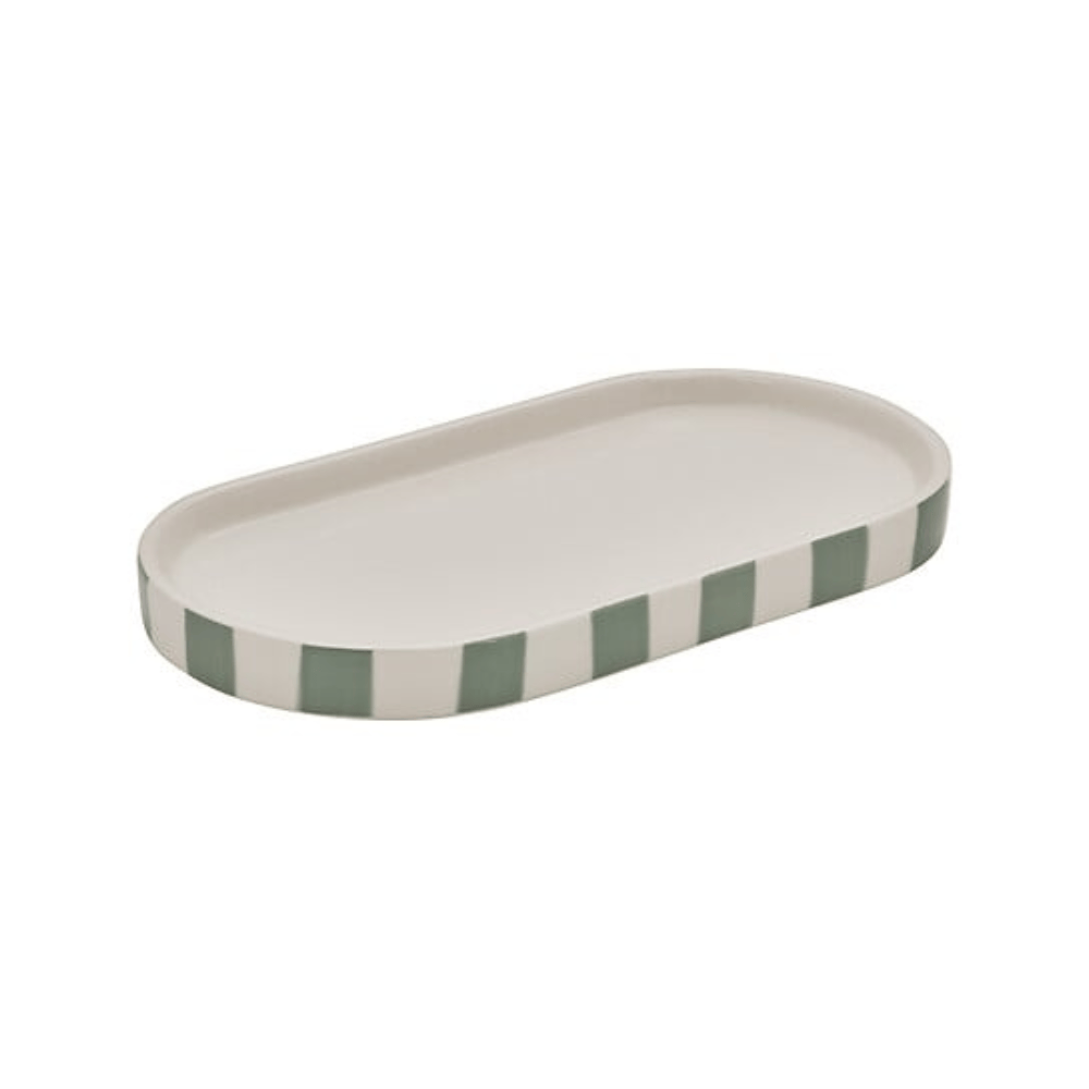 Alpha 55 Vert céladon Plateau Strio en céramique – design élégant