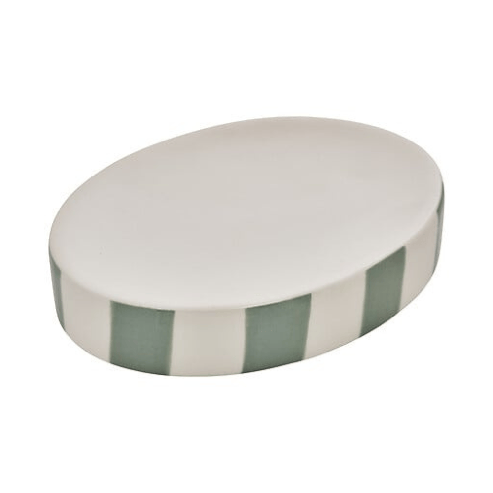 Alpha 55 Vert Celadon Porte-savon Strio en céramique élégante