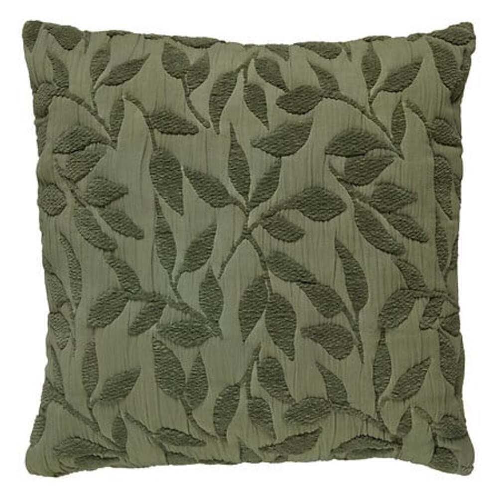 Alpha 55 Vert Clair Coussin motif jacquard "Lehto" en coton