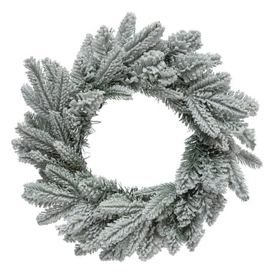 Alpha 55 Vert Couronne Frosty 40 cm – Décoration de Noël élégante