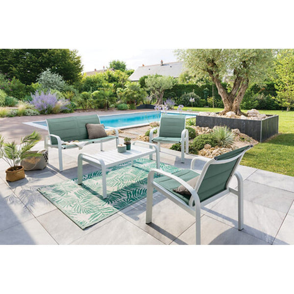 Alpha 55 Vert Jade Salon de jardin "Elyn" 4 places
