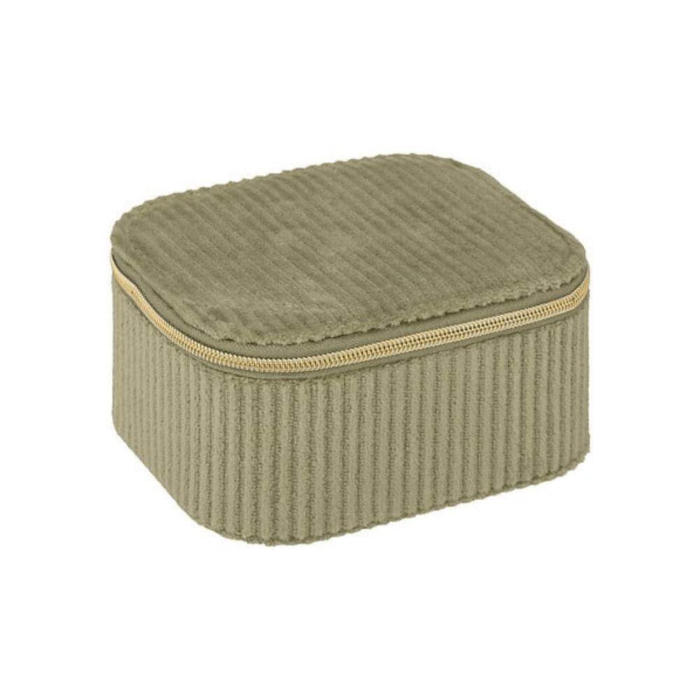 Alpha 55 Vert Kaki Boîte à Bijoux Enya Long 11 cm Velours Kaki