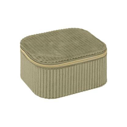Alpha 55 Vert Kaki Boîte à Bijoux Enya Long 11 cm Velours Kaki