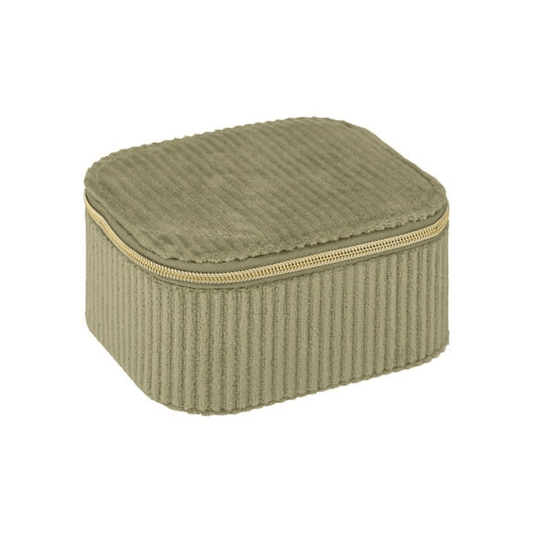 Alpha 55 Vert Kaki Boîte à Bijoux Enya Long 11 cm Velours Kaki