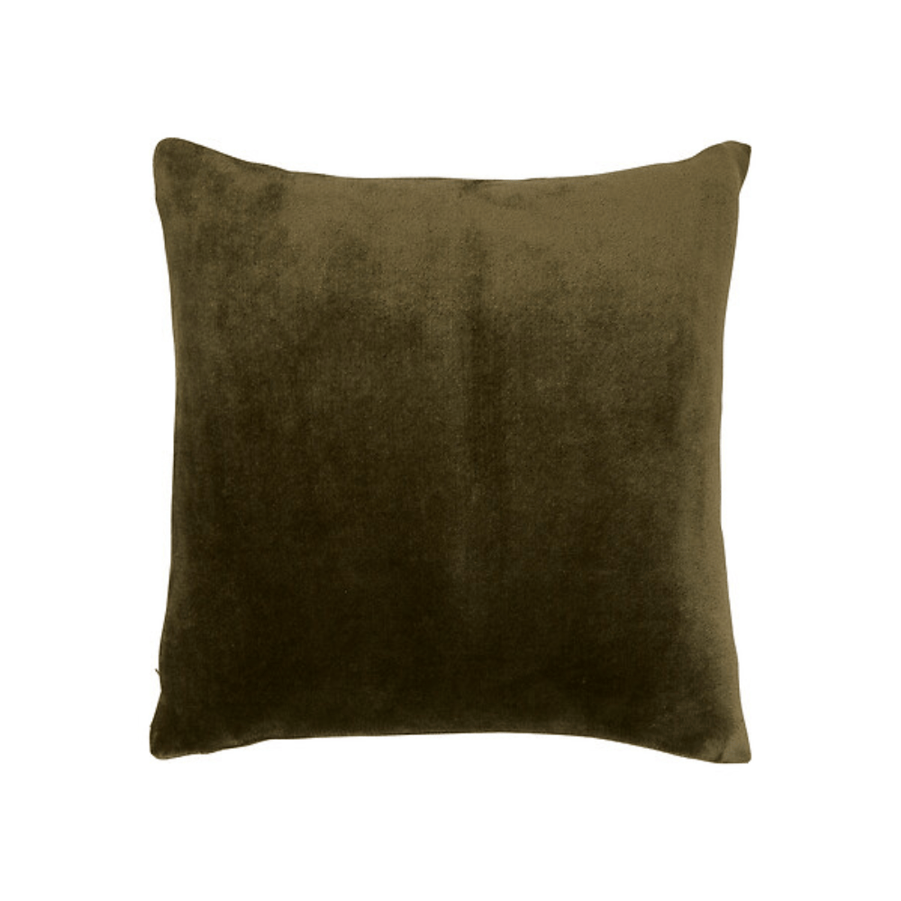 Alpha 55 Vert Kaki Coussin Flanelle Ollis 38 x 38 cm en Polyester