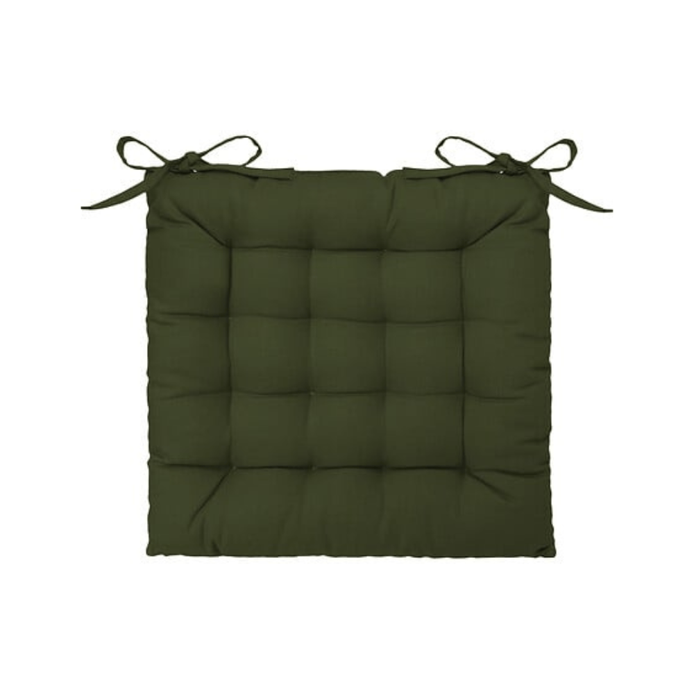Alpha 55 Vert Kaki Galette de Chaise 38 x 38 cm