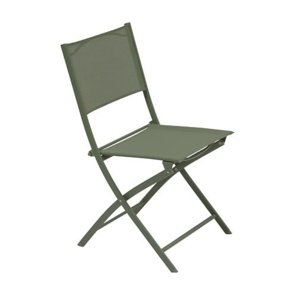Alpha 55 Vert Laurier Chaise pliante Modula acajou pratique extérieur