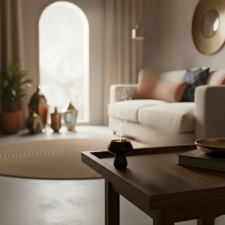 Alpha 55 Vert Mbikhra Champignon – Encensoir Moderne au Design Unique