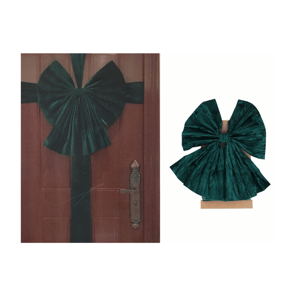 Alpha 55 Vert Nœud de porte – Décoration de Noël élégante et festive