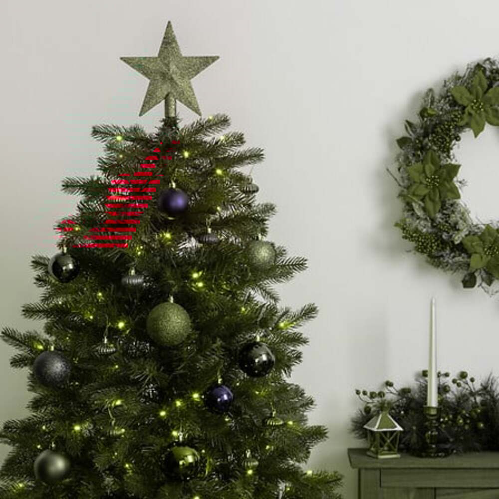 Alpha 55 Vert Olive Kit décorations de sapin 18 pièces – Noël magique Alpha55