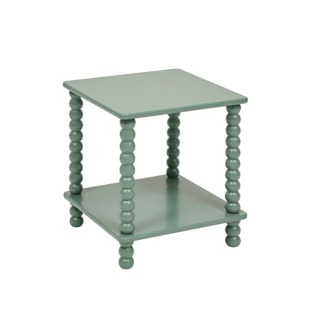 Alpha 55 Vert Olive Table café avec étagère Chamlo – Pratique et déco