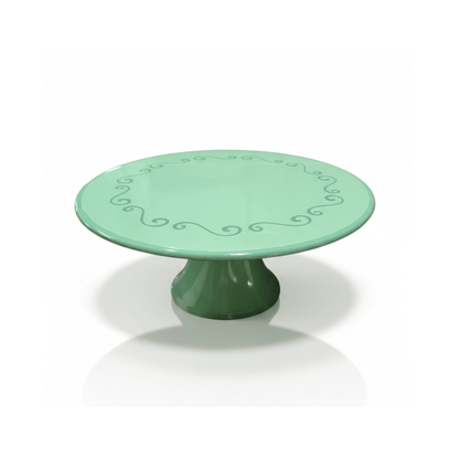 Alpha 55 Vert Plat à Gâteau sur Pied Bicolore – Design & Chic