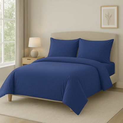 Alpha 55 Violet Parure de lit en coton avec 2 taies d'oreiller