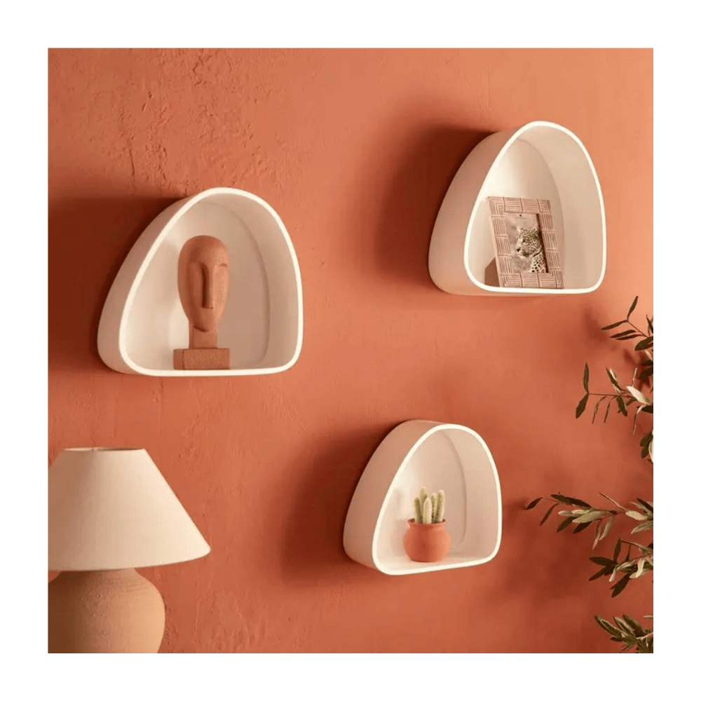 Alpha 55 Visage déco Sien en résine terracotta