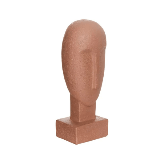 Alpha 55 Visage déco Sien en résine terracotta