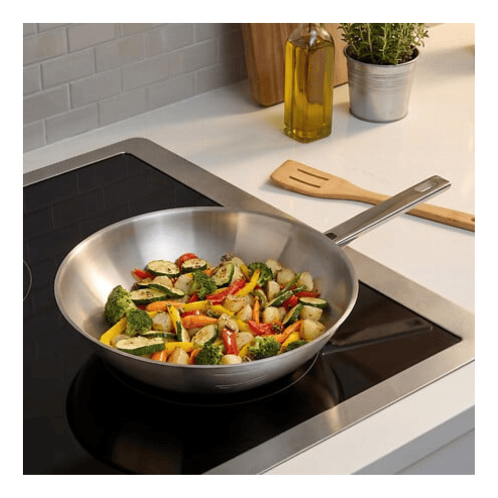 Alpha 55 Wok en Inox Brillance Élégant et Résistant