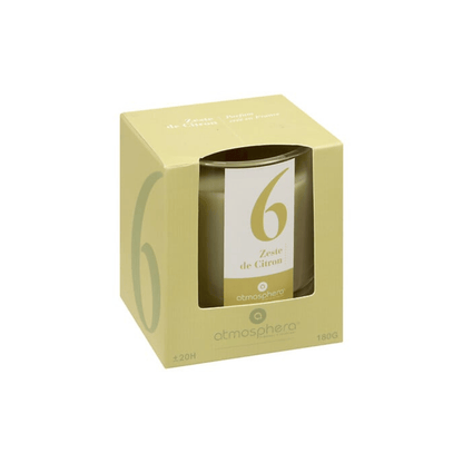 Alpha 55 Zeste de Citron Bougie Parfumée Numia 180 g avec Cloche en Verre