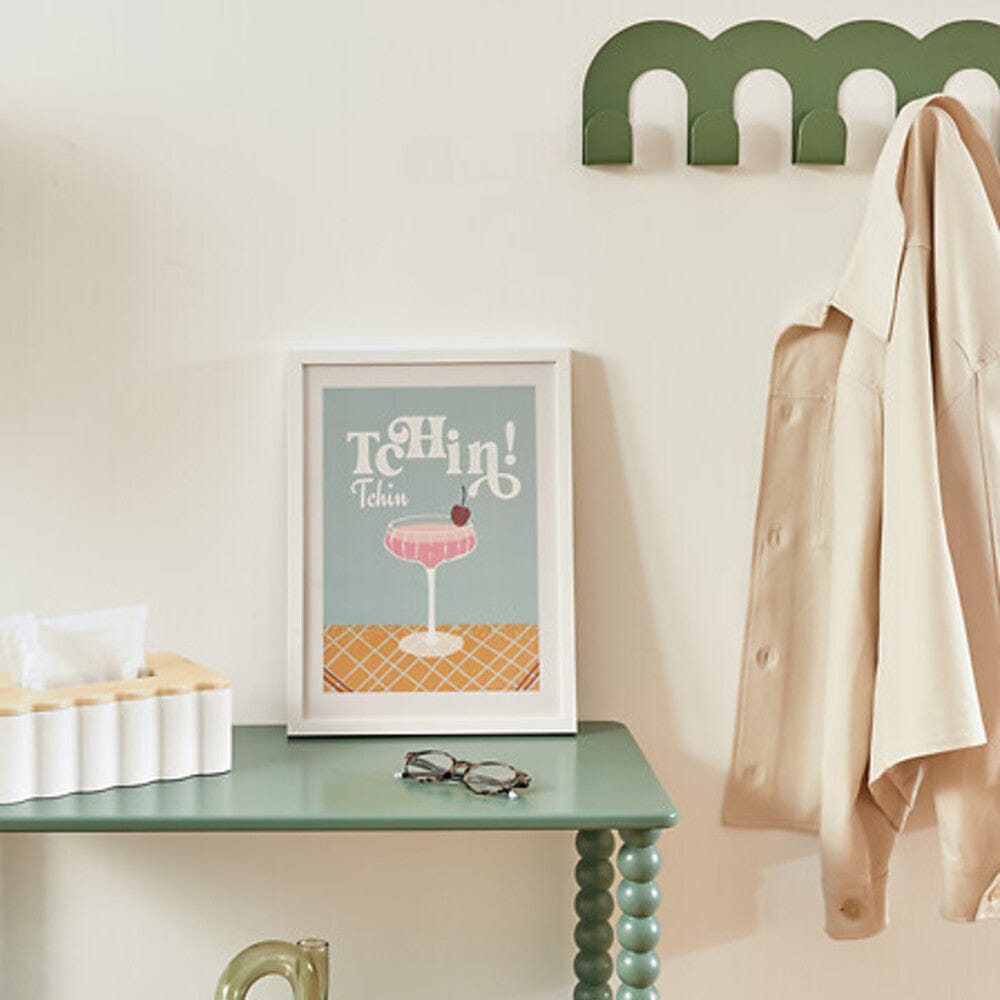 Alpha55 Affiche encadrée “Tchin Tchin Chéri” – Déco festive