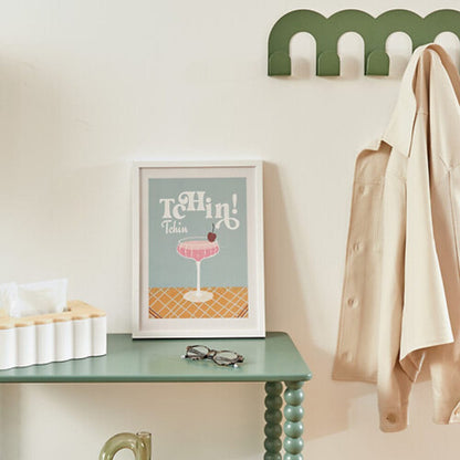 Alpha55 Affiche encadrée “Tchin Tchin Chéri” – Déco festive