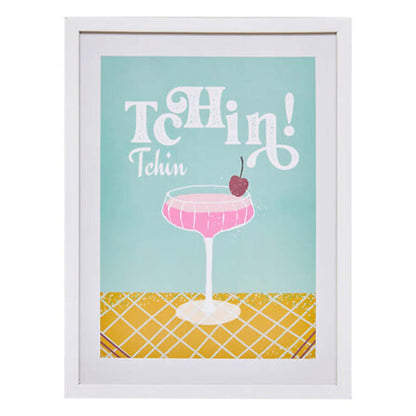 Alpha55 Affiche encadrée “Tchin Tchin Chéri” – Déco festive