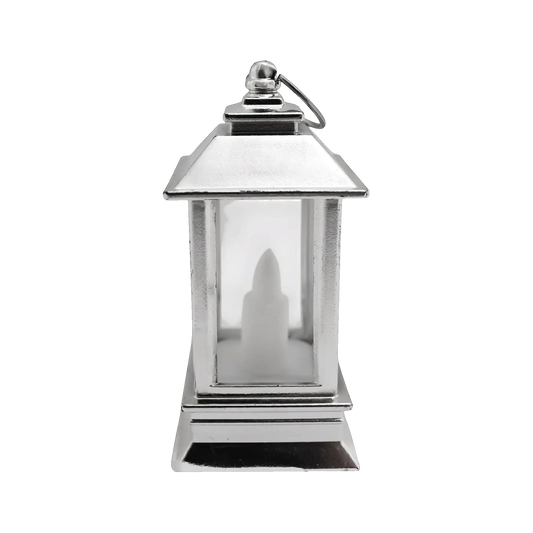alpha55 Argent Lanterne décorative avec bougie LED intégrée