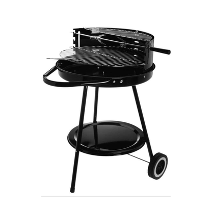 Alpha55 Barbecue rond 2 étages avec roues pratique