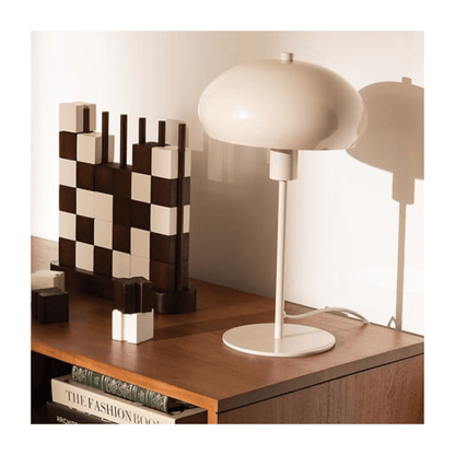 alpha55 Beige argile Lampe champignon Savio en métal design moderne