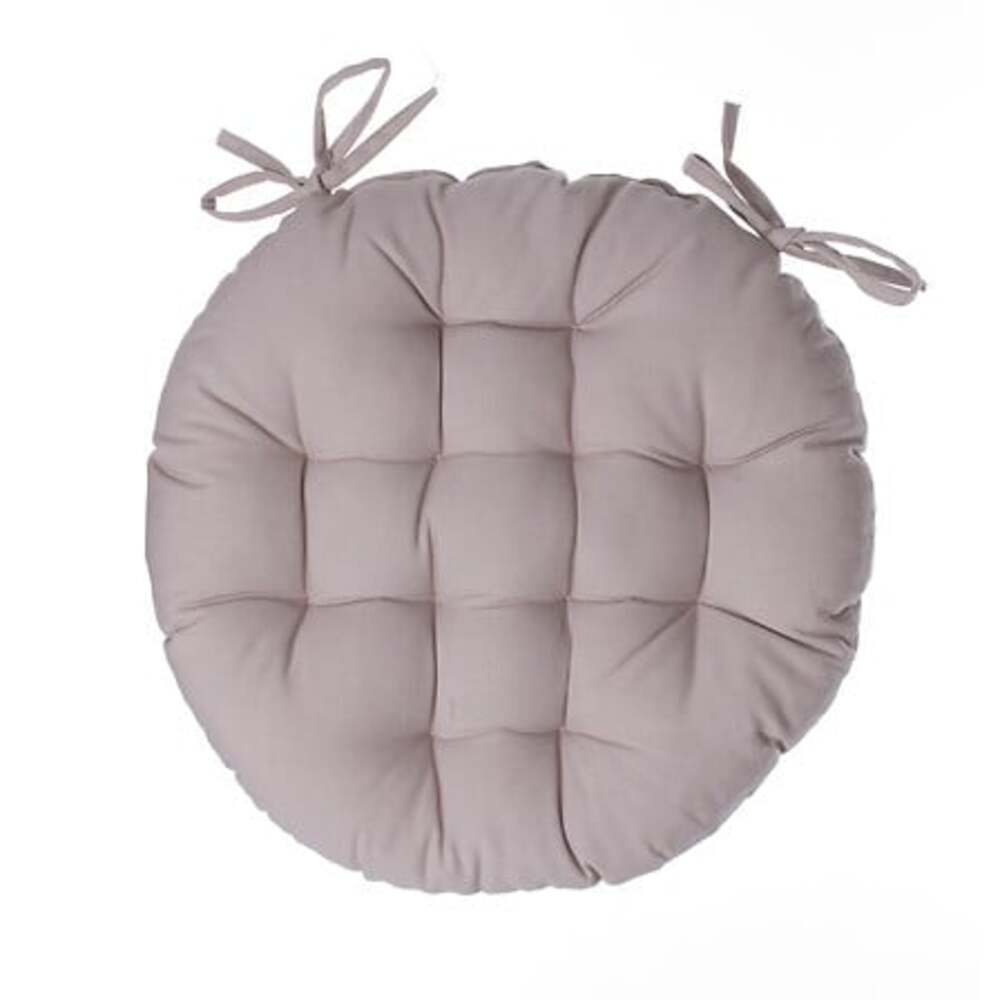 Alpha55 Beige Lin Galette de chaise ronde en coton
