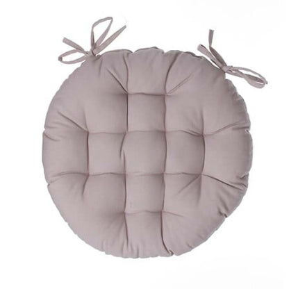 Alpha55 Beige Lin Galette de chaise ronde en coton