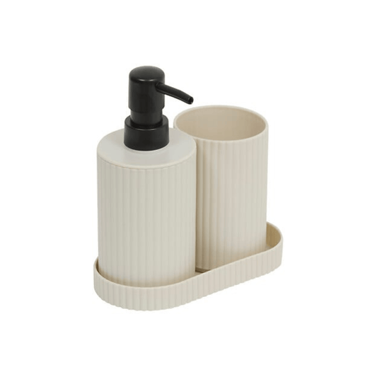 Alpha55 Beige Lot de 2 Accessoires avec Plateau 16 cm PP Beige