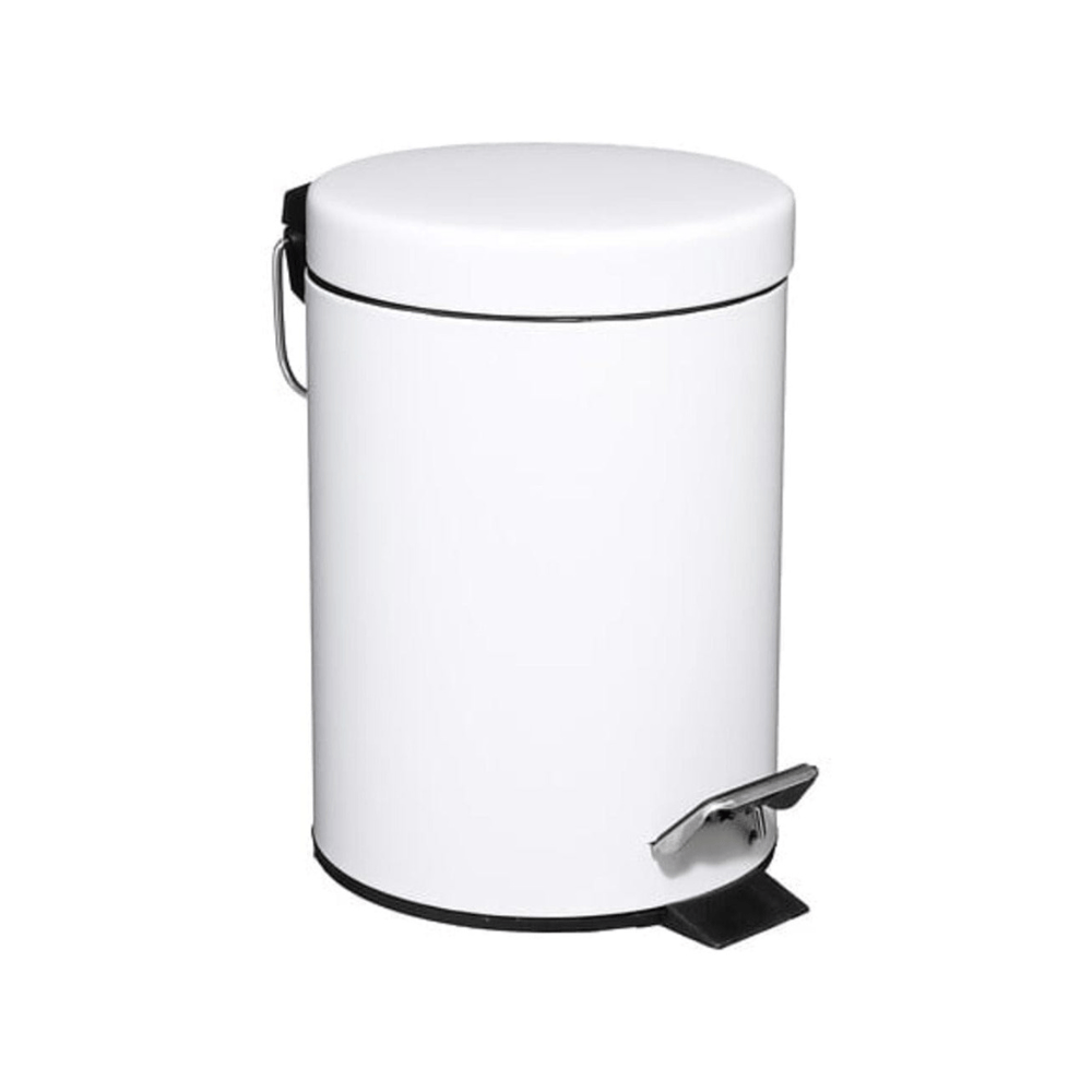 alpha55 Blanc / 3L Poubelle à Pédale 3 L en Métal Élégante
