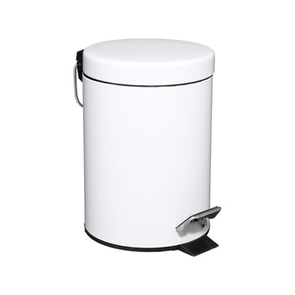 alpha55 Blanc / 3L Poubelle à Pédale 3 L en Métal Élégante