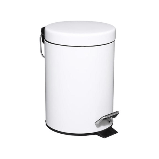 alpha55 Blanc / 3L Poubelle à Pédale 3 L en Métal Élégante