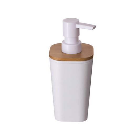 alpha55 Blanc Distributeur à Savon Natureo en Bambou Élégant