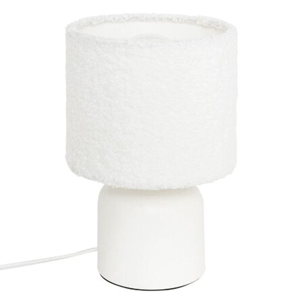 alpha55 Blanc Lampe à poser en bouclette "Bona"