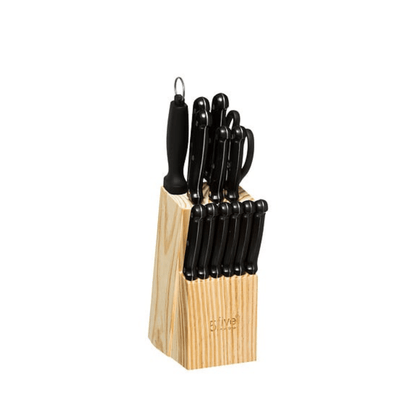 Alpha55 Bloc 11 couteaux et accessoires Essentiel Black