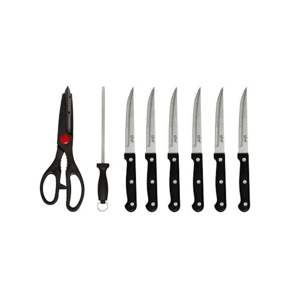 Alpha55 Bloc 11 couteaux et accessoires Essentiel Black