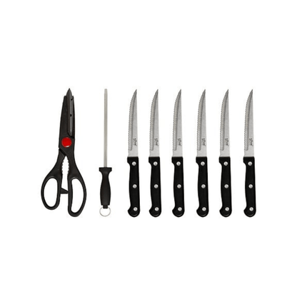 Alpha55 Bloc 11 couteaux et accessoires Essentiel Black