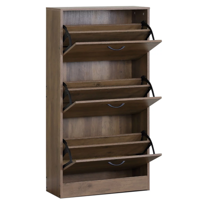 alpha55 Bois Fonce Range-chaussures 3 tiroirs