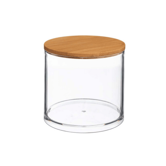 Alpha55 Boîte à coton ronde en bambou
