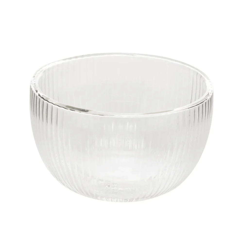 Alpha55 Bol en verre CLÉA strié – Transparent & élégant