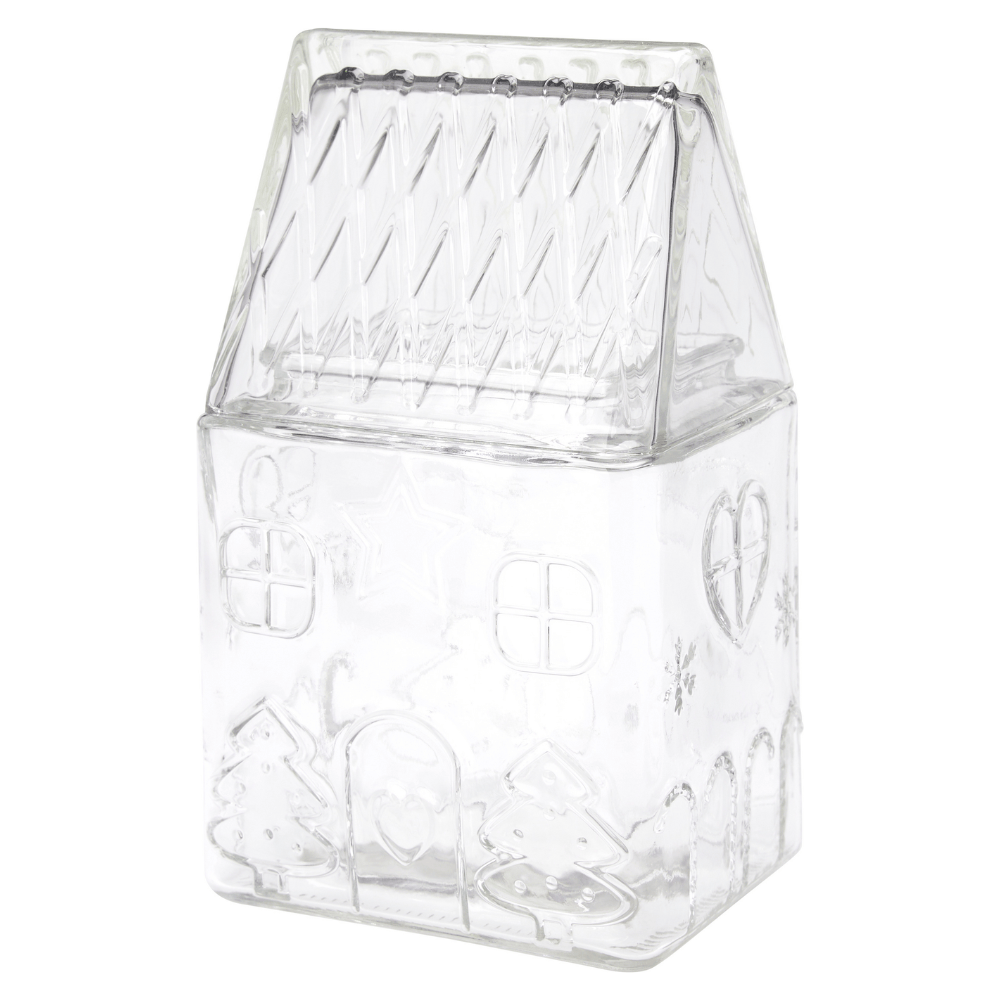 Alpha55 Bonbonnière en verre maison – Pot décoratif transparent