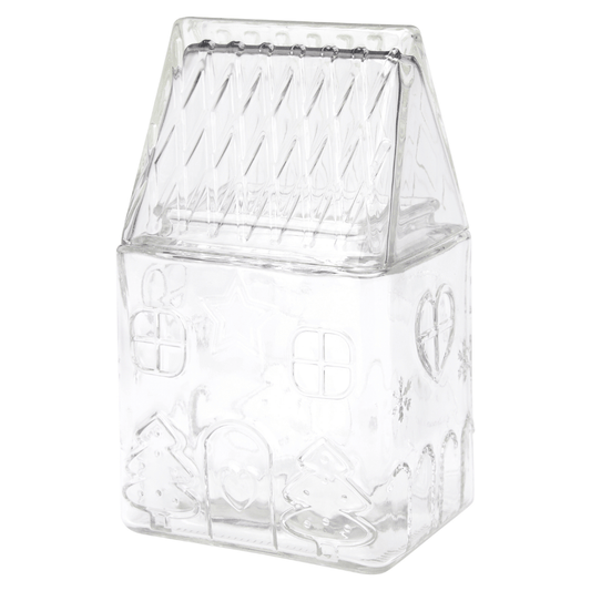 Alpha55 Bonbonnière en verre maison – Pot décoratif transparent