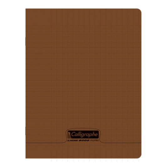 Cahier Ligne 8000 PP Marron 192P Séyès — Alpha 55 Maroc