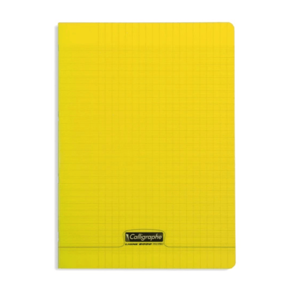 Alpha55 Cahier Piqué 8000 Polypro Jaune A4 96P Séyès 90g